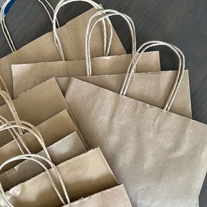 Bundle of paper shopping bags